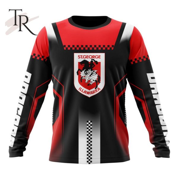 NRL St. George Illawarra Dragons Special Motocross Design Hoodie