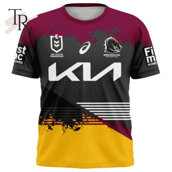 NRL Brisbane Broncos Special Faded Design Hoodie