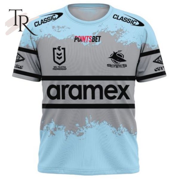 NRL Cronulla-Sutherland Sharks Special Faded Design Hoodie