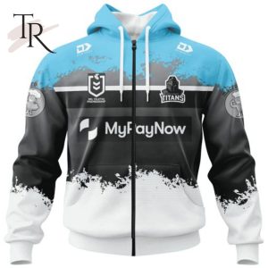 NRL Gold Coast Titans Special Faded Design Hoodie
