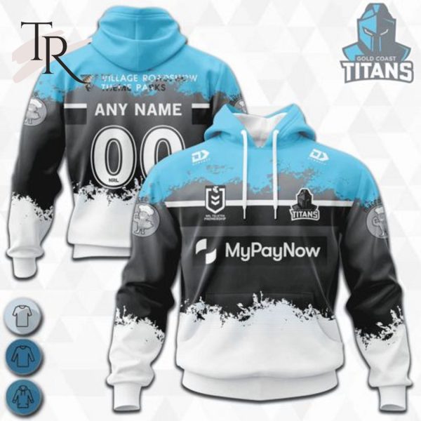 NRL Gold Coast Titans Special Faded Design Hoodie