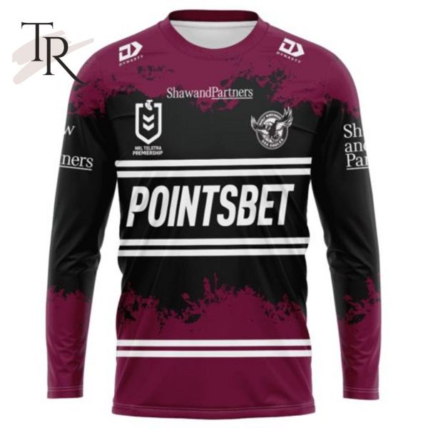 NRL Manly Warringah Sea Eagles Special Faded Design Hoodie