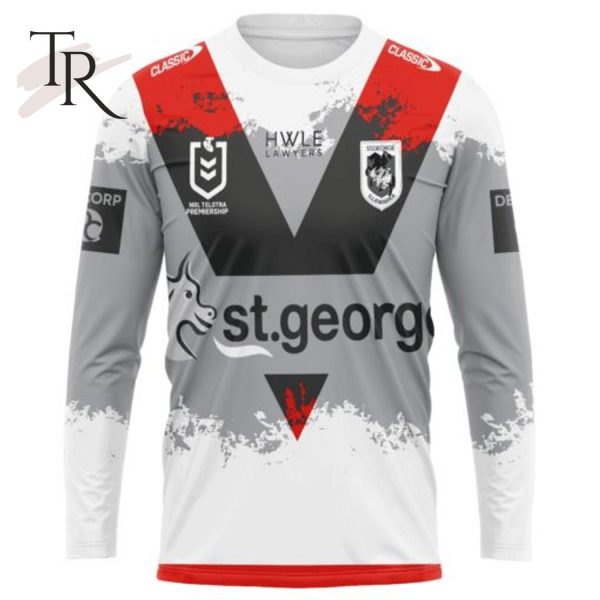NRL St. George Illawarra Dragons Special Faded Design Hoodie