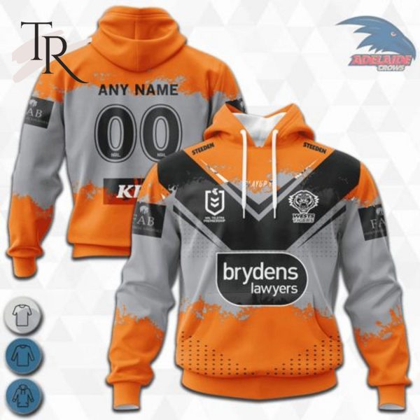 NRL Wests Tigers Special Faded Design Hoodie