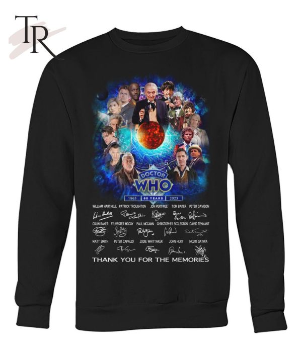 Doctor WHO 60 Years 1963 – 2023 Thank You For The Memories T-Shirt