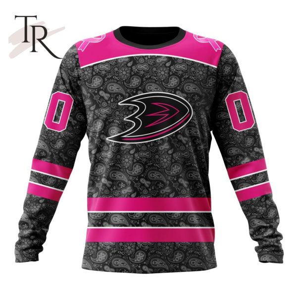 NHL Anaheim Ducks Special Pink In The Rink Fight Breast Cancer Hoodie