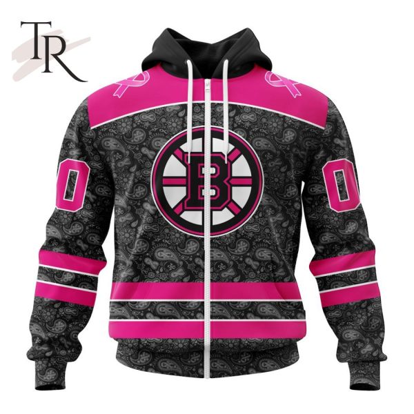 NHL Boston Bruins Special Pink In The Rink Fight Breast Cancer Hoodie