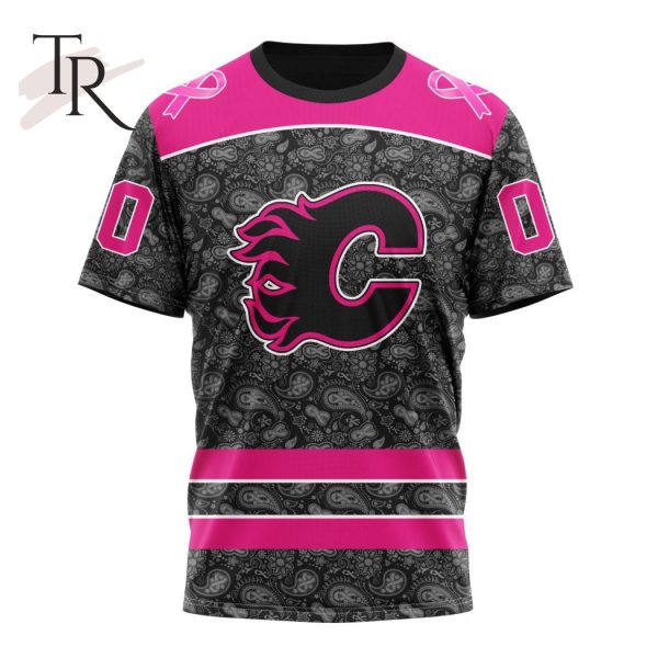 NHL Calgary Flames Special Pink In The Rink Fight Breast Cancer Hoodie