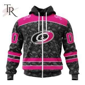 NHL Carolina Hurricanes Special Pink In The Rink Fight Breast Cancer Hoodie