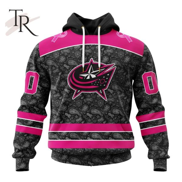 NHL Columbus Blue Jackets Special Pink In The Rink Fight Breast Cancer Hoodie