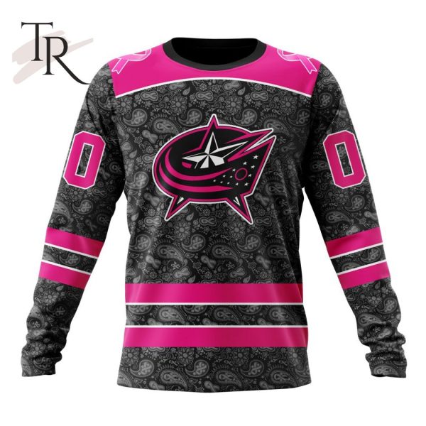 NHL Columbus Blue Jackets Special Pink In The Rink Fight Breast Cancer Hoodie