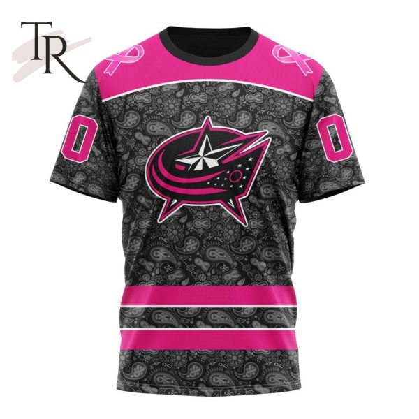 NHL Columbus Blue Jackets Special Pink In The Rink Fight Breast Cancer Hoodie