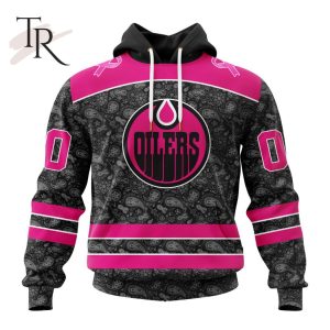 NHL Edmonton Oilers Special Pink In The Rink Fight Breast Cancer Hoodie