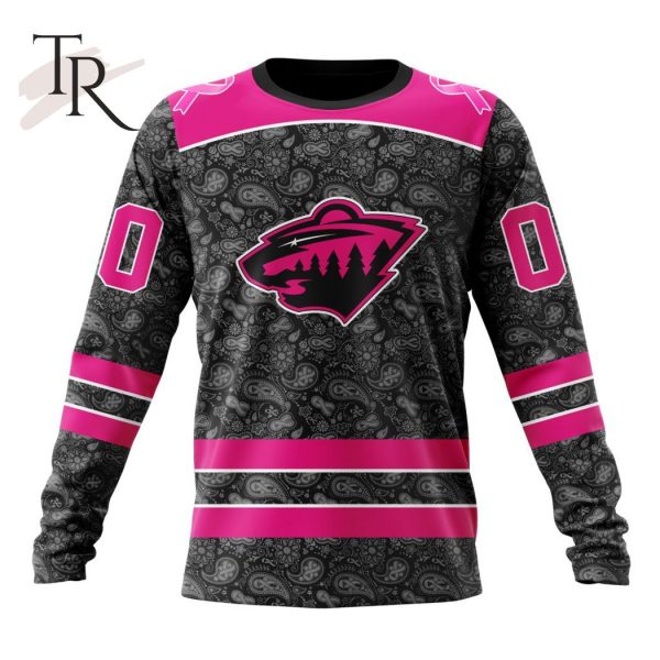 NHL Minnesota Wild Special Pink In The Rink Fight Breast Cancer Hoodie