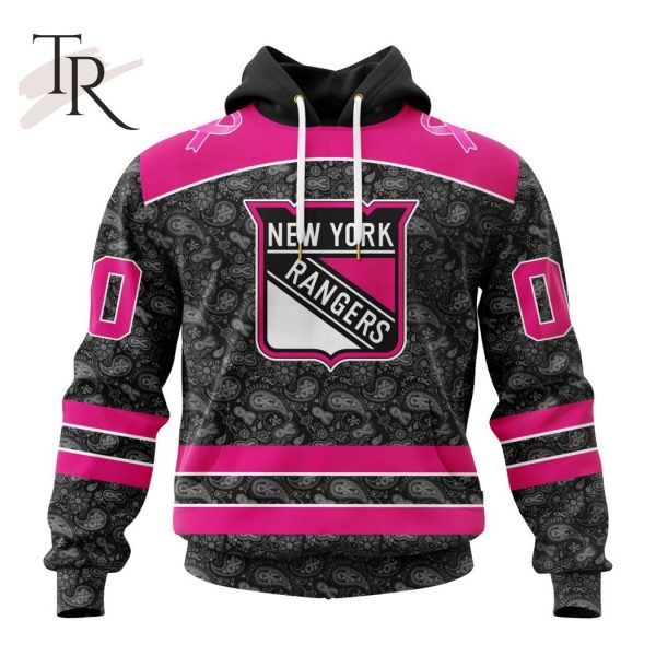 NHL New York Rangers Special Pink In The Rink Fight Breast Cancer Hoodie