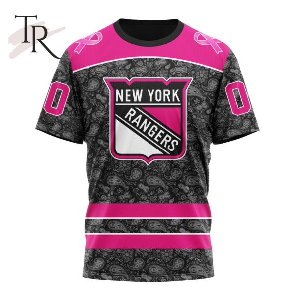 NHL New York Rangers Special Pink In The Rink Fight Breast Cancer Hoodie