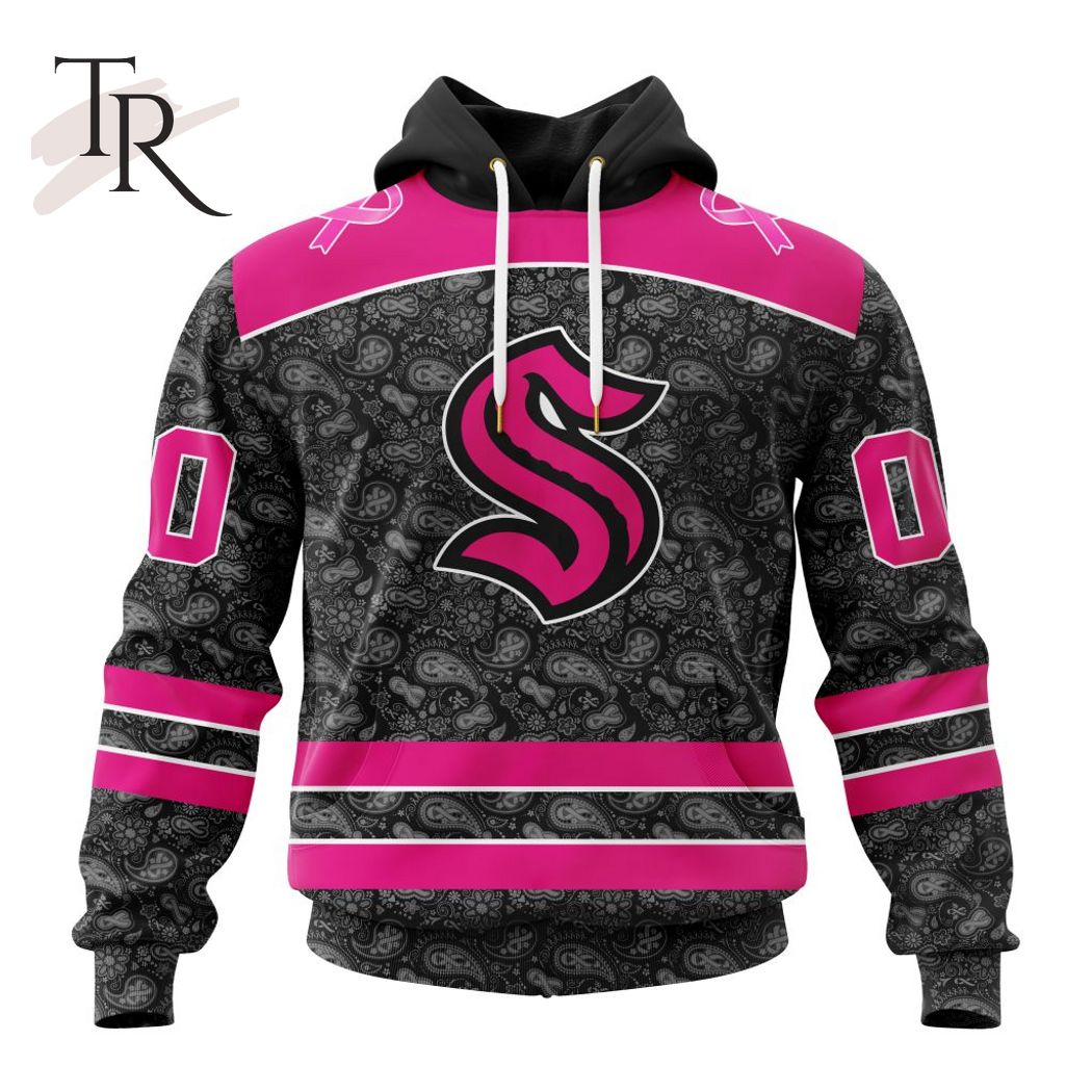 Personalized NHL Seattle Kraken Special Pink Fight Breast Cancer Design  Hoodie - Torunstyle