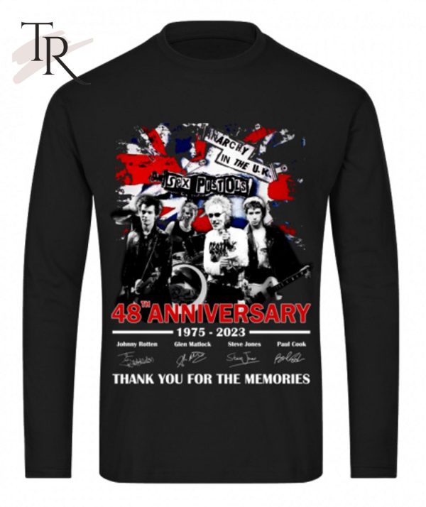 48th Anniversary 1975 – 2023 Sex Pistols Thank You For The Memories T-Shirt