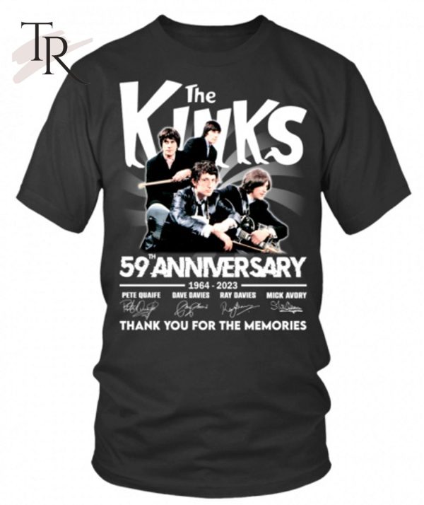 The Kinks 59th Anniversary 1964 – 2023 Thank You For The Memories T-Shirt