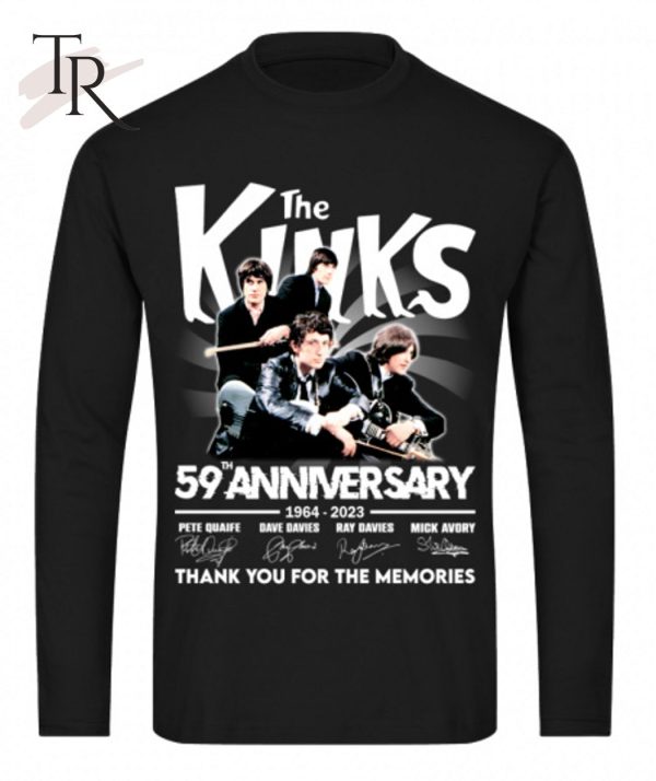 The Kinks 59th Anniversary 1964 – 2023 Thank You For The Memories T-Shirt