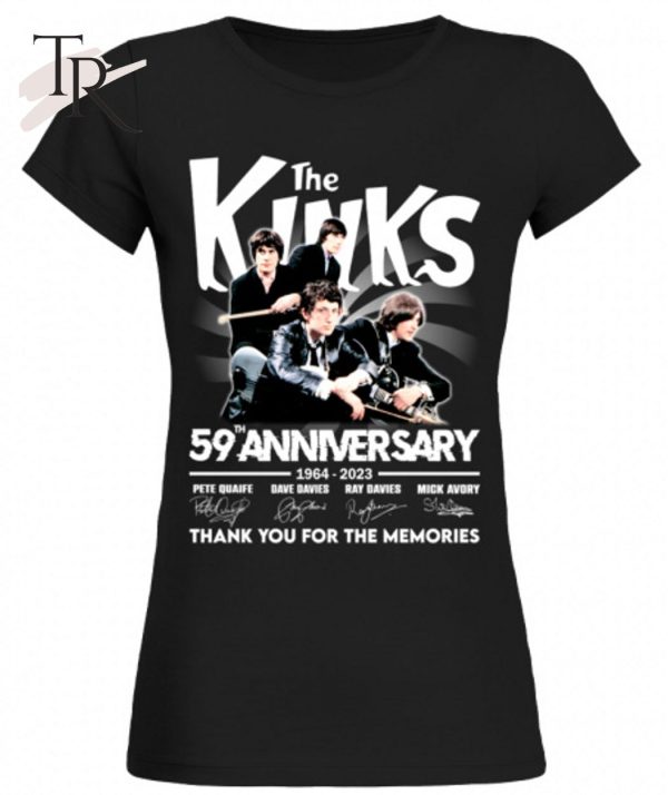 The Kinks 59th Anniversary 1964 – 2023 Thank You For The Memories T-Shirt