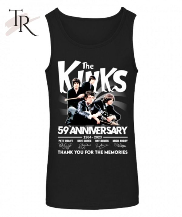 The Kinks 59th Anniversary 1964 – 2023 Thank You For The Memories T-Shirt