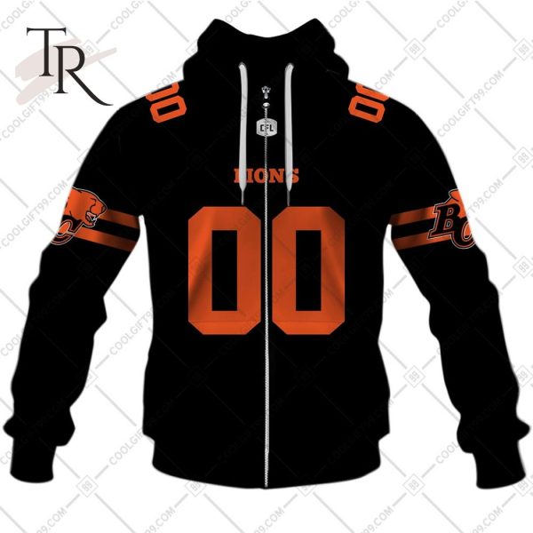 Personalized CFL BC Lions Home Jersey Style Hoodie