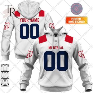 Personalized CFL Montreal Alouettes Away Jersey Style Hoodie