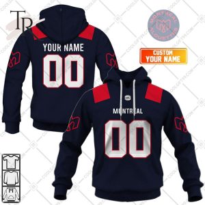 Personalized CFL Montreal Alouettes Home Jersey Style Hoodie