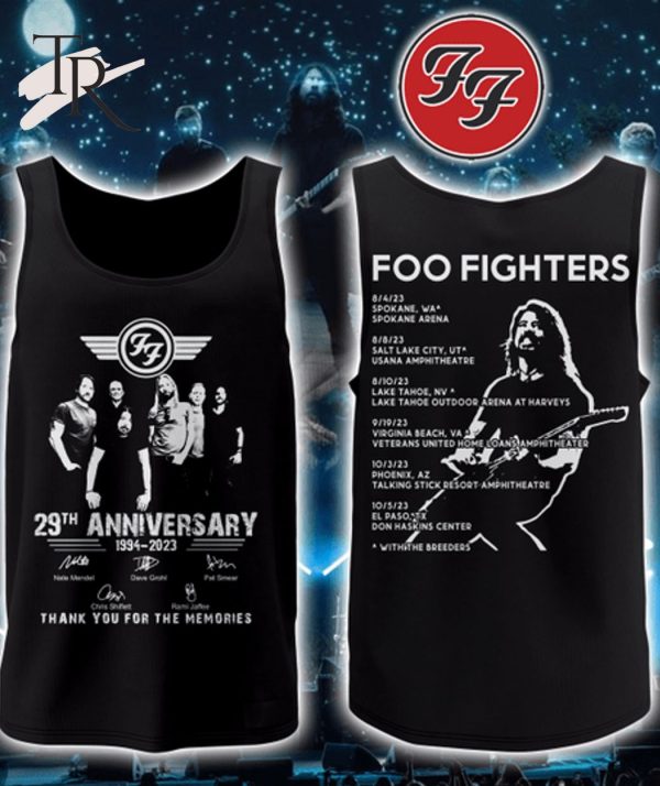 29th Anniversary 1994 – 2023 Foo Fighters Thank You For The Memories T-Shirt