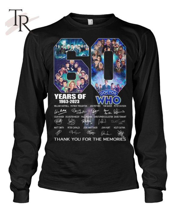 60 Years Of 1963 – 2023 Doctor WHO Signature Thank You For The Memories T-Shirt