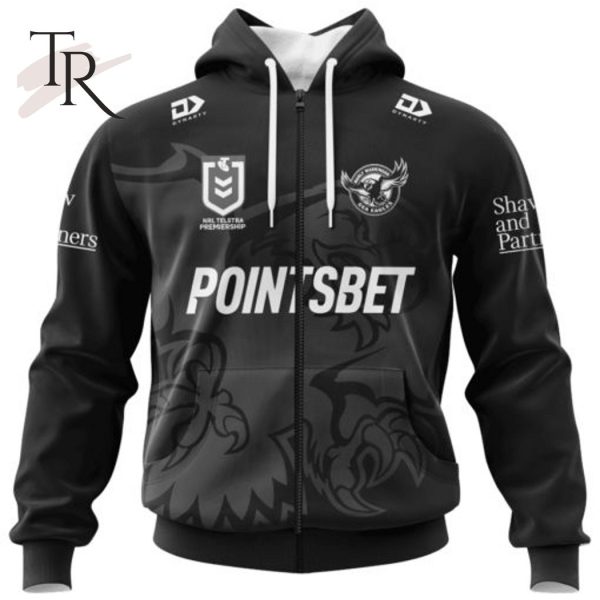 NRL Manly Warringah Sea Eagles Special Monochrome Design Hoodie