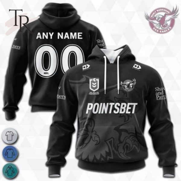NRL Manly Warringah Sea Eagles Special Monochrome Design Hoodie