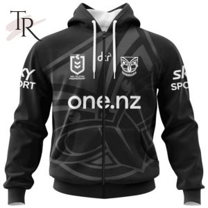 NRL New Zealand Warriors Special Monochrome Design Hoodie