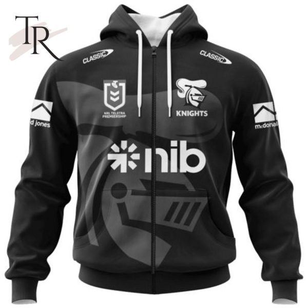 NRL Newcastle Knights Special Monochrome Design Hoodie