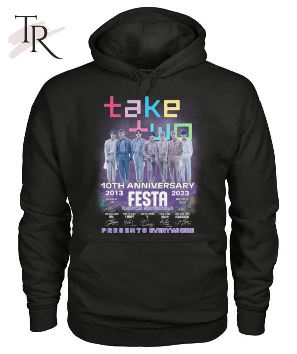 BTS Take Two 10th Anniversary 2013 – 2023 Festa Presents Everywhere T-Shirt