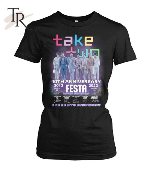 BTS Take Two 10th Anniversary 2013 – 2023 Festa Presents Everywhere T-Shirt