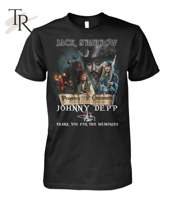 Jack Sparrow Johnny Deep Thank You For The Memories T-Shirt