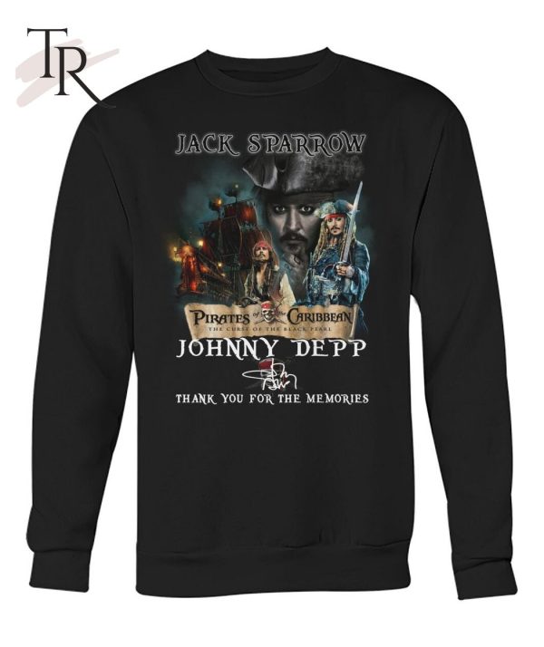 Jack Sparrow Johnny Deep Thank You For The Memories T-Shirt