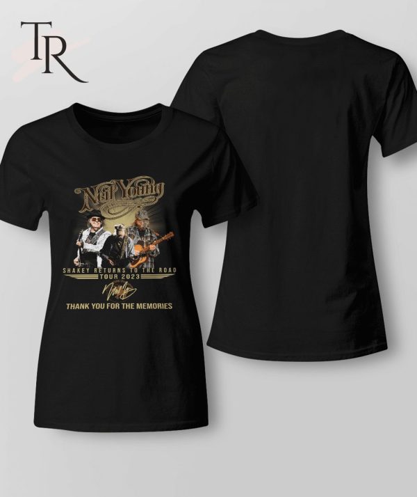 Neil Young Shakey Ruturns To The Road Tour 2023 Thank You For The Memories T-Shirt