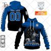 Personalized NRL Cronulla Sutherland Sharks Skull Death Art Hoodie