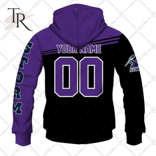 Personalized NRL Melbourne Storm Skull Death Art Hoodie