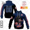 Personalized NRL St. George Illawarra Dragons Skull Death Art Hoodie