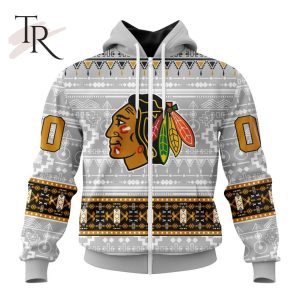 NEW] Customized NHL Chicago Blackhawks Special Native Design Hoodie