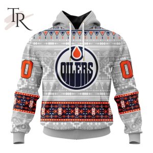NEW] Customized NHL Edmonton Oilers Special Native Design Hoodie
