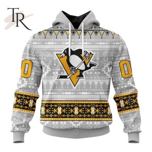 NEW] Customized NHL Pittsburgh Penguins Special Native Design Hoodie