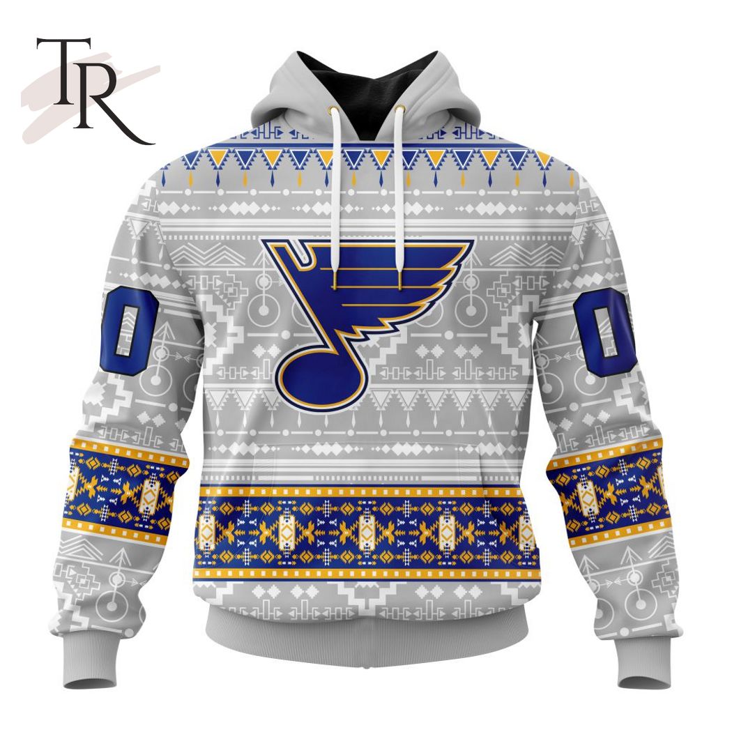 NHL St. Louis Blues Custom Name Number Skeleton Halloween Sweatshirt