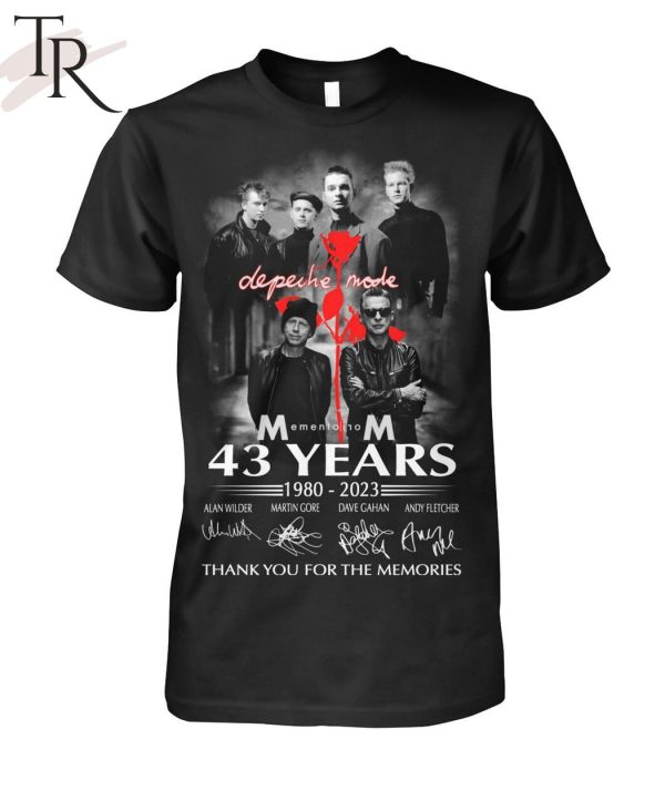 Depeche Mode 43 Years Of 1980 – 2023 Thank You For The Memories T-Shirt