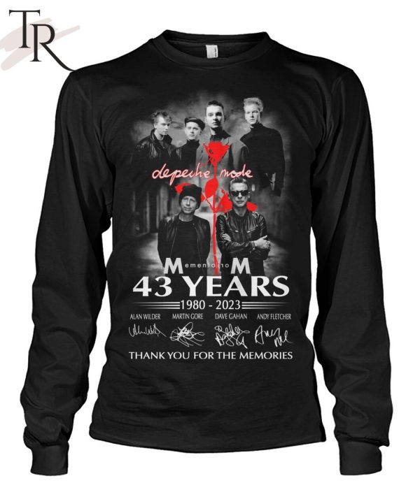 Depeche Mode 43 Years Of 1980 – 2023 Thank You For The Memories T-Shirt