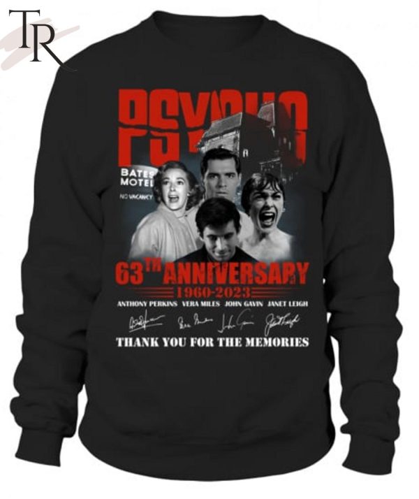 Psycho 63th Anniversary 1960 – 2023 Thank You For The Memories T-Shirt